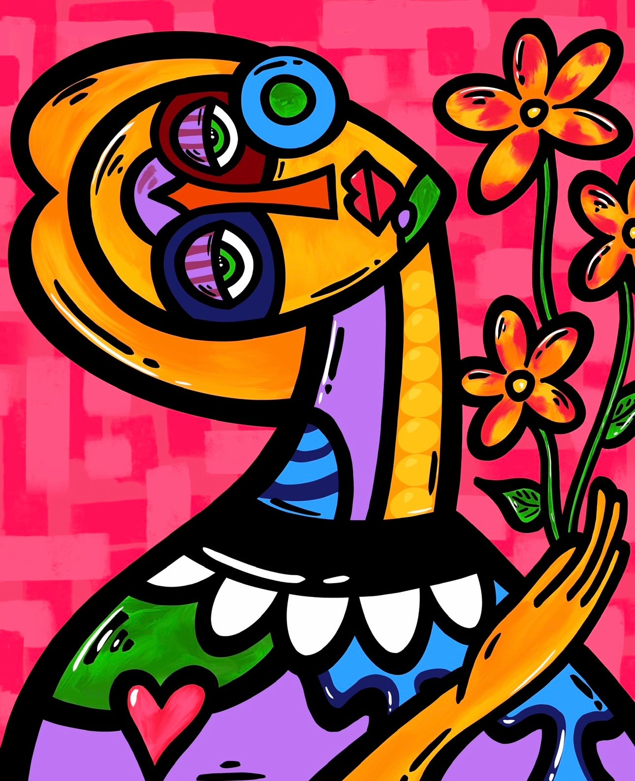 "The Woman with the Flowers"